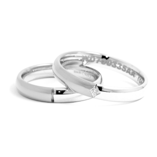 White Gold Wedding Ring mod. Silvia mm. 3,5