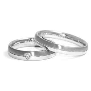 White Gold Wedding Ring mod. Soraya mm. 4