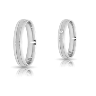 925 Silver Engagement Ring 925 Mod. Letizia mm. 4,3