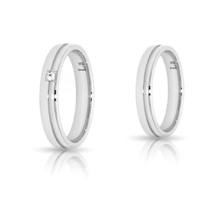 925 Silver Engagement Ring 925 Mod. Lucrezia mm. 4,2